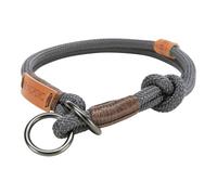 TRIXIE Collier Anti-Traction pour Chien - Gris foncé et Marron - Moyenne