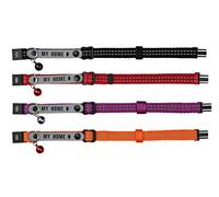 Trixie Collier avec Porte Adresse Réfléchissante en Nylon pour Chat avec clochette (Couleurs aléatoires)