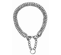 Trixie Chaîne semi-étrangleuse chromée double rangée avec limiteur de tension 45 cm × 2,5 mm