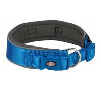 TRIXIE Collier de qualité supérieure - Taille L-XL - Tour de Cou 53 à 62 cm/50 mm - Bleu - Collier réglable en continu pour Chiens de Taille Moyenne à Grande - Rembourré en néoprène - 1995902