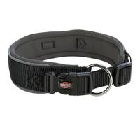 TRIXIE Collier de qualité supérieure - Taille L-XL - Tour de Cou : 53 à 62 cm/50 mm - Noir - Collier réglable en continu pour Chiens de Taille Moyenne à Grande - Rembourré en néoprène - 1995901