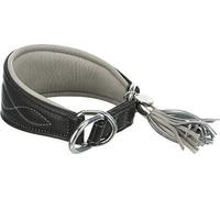 Trixie Collier en cuir ACTIVE Comfort pour Greyhounds - Noir/Gris