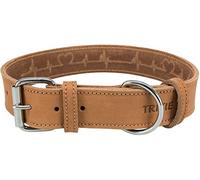 Trixie Collier en Cuir Gras Rustique Heartbeat, L-XL : 55-65 cm/40 mm, Marron, 0,199 kg