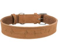 Trixie Collier en cuir rustique Heartbeat - Brown Taille : L-XL:55-65cm/40mm