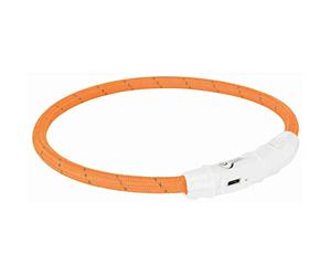 TRIXIE Collier Lumineux USB Flash Light Ring - M/L - Orange