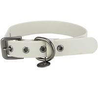 Trixie Collier pour Chien CityStyle M : Tour de Cou 35-42 cm/20 mm Gris Clair - Collier PVC de qualité pour Chiens de Taille Moyenne, réglable, imperméable & essuyable