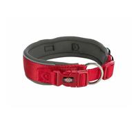 TRIXIE Collier Premium, Extra Large, XS-S: 27-35 cm/25 mm, Rouge/Graphite