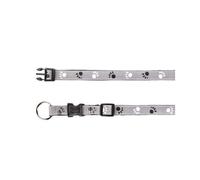 Trixie Collier Silver Reflect - Motif pattes - 30-45cm / 15mm