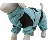 Trixie Combinaison Bain & Maison 23852 – Manteau éponge & pull chaud pour chien – S (38 cm) pétrole