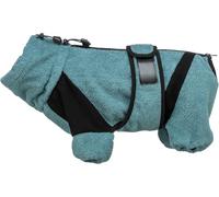 TRIXIE Combinaison de Bain et d'intérieur pour Chiens, Tissu éponge, XL : 70 cm, pétrole
