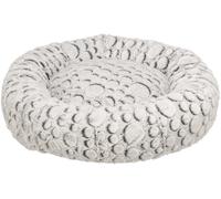 TRIXIE-Corbeille ronde en peluche blanc gris Trixie Mila - diamètre 50 cm