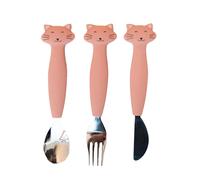 Trixie - Couverts 3 pièces en silicone Mrs. Cat