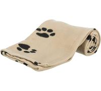 Trixie Couverture pour chien Barney doublée polaire beige motif pattes 150 × 100 cm G
