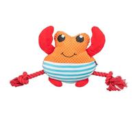 Trixie Crabe Jouet avec couineur pour Chien en Tissu - Orange - 28 cm