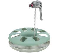 TRIXIE Crazy Circle Jouet pour chats - avec souris en peluche sur ressort spiralé - balle de jeu - ø 24 × 29 cm - 4135