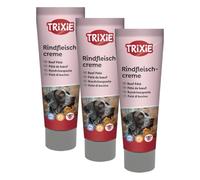 TRIXIE Crème au bœuf - Crème pour Chiens sous Forme de Snack - Grande récompense - Idéale pour administrer des médicaments - sans Gluten - sans Sucre ajouté - 110 g - 31841 (Lot de 3)