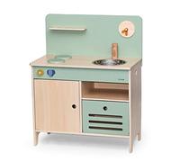 Trixie - Cuisine en Bois certifié FSC avec Four, évier, plaques de Cuisson et minuterie - Jouet pour Enfants à partir de 3 Ans
