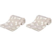 TRIXIE Decke Kenny, 100 × 75 cm, Beige (Lot de 2)
