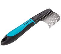 Trixie Démêleur à dents incurvées 19 cm Noir/turquoise 650 g