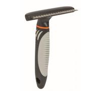 TRIXIE Démêleur de pelage poil long pour l'entretien du sous-poil - longueur des dents 2 cm - manche plastique caoutchouté - pour différents types de pelage - 10 x 15 cm - noir/bleu - 23793