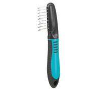 TRIXIE Démêleur de pelage pour démêler et éclaircir - longueur des dents 3,5 cm - manche plastique caoutchouté - 18 cm - noir/bleu - 24161