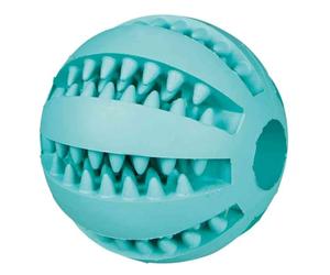 TRIXIE Denta Fun Balle Jouet pour Chien à la Menthe - ø 6 cm | Accessoire de soin dentaire pour nettoyer les dents - Éliminer le tartre et rafraîchir l'haleine au quotidien