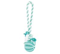 Trixie - Balle sur une corde Denta Fun - Caoutchouc naturel Ø 7 cm/24 cm - Masse les gencives