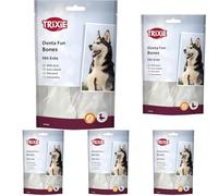 TRIXIE Denta Fun Os avec Canard - Peau de Boeuf farcie au Canard - 2 pièces - 10 cm - 70 g - sans Gluten - 31391 (Lot de 5)