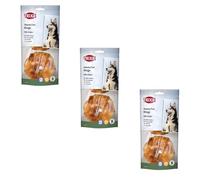 TRIXIE Denta Fun Rings Poulet | Pack de 3 | 3 x 2 x 55 g | Complément Alimentaire pour Chiens | 2 pièces de 6 cm de diamètre chacune | Occupation à mâcher et Soin Dentaire | sans Gluten