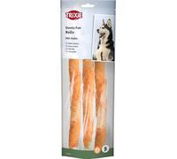 TRIXIE Denta Fun Rolls au Poulet - Peau de boeuf enrobée de filet de poulet - 3 pièces - 28 cm - 250 g - Sans gluten - 31326