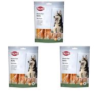 TRIXIE Denta Fun Rolls Poulet | Pack de 3 | 3 x 240 g | Complément Alimentaire pour Chiens | 30 pièces de 12 cm | Occupation de Mastication et Soin Dentaire | Recette sans Gluten