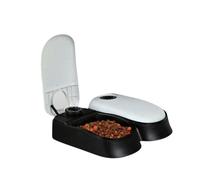 Trixie TX2 Distributeur Automatique de Nourriture, 300 ml/ 27 × 7 × 24 cm, Granite/ Noir (Couleur Assortie)