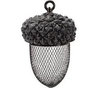 TRIXIE Distributeur de nourriture Gland - 700 ml et 14 x 22 cm - Brun et blanc - Pour oiseau Gris G