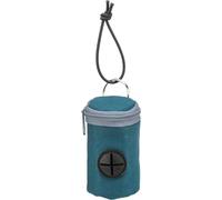 TRIXIE Distributeur de sacs à crottes avec boucle élastique - fixation facile - pour divers types de laisses - nylon/polyester - différentes couleurs - choix aléatoire - 2 rouleaux de 15 sacs inclus - 22841