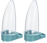 Trixie Distributeur Eau/Nourriture en Plastique pour Oiseau 12 cm - Coloris aléatoire (Lot de 2)