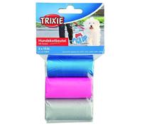 TRIXIE Dog Pick Up sacs ramasse crottes avec poignées M 3 rouleaux de 15 sacs assort pour chien