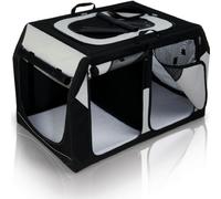 TRIXIE Double chenil mobile Vario noir et gris