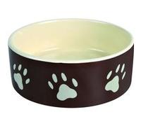 Trixie Bol en céramique pour chien 24532 avec pattes 0,8 l Ø 16 cm Marron/Taupe