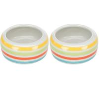 Trixie Ecuelle Céramique pour Hamsters/Petit Animal Diamètre 8 cm 50 ML (Lot de 2)