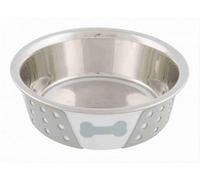 Trixie Bol en Acier Inoxydable avec Silicone