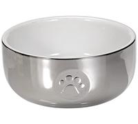 Trixie Ecuelle en Céramique pour Chat Argent/Blanc Diamètre 11 cm 0,3 L