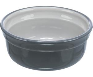 TRIXIE Ecuelle en céramique - pour chiens et chats - nourriture sèche et humide - également comme écuelle pour boire de l'eau ou du lait - capacité 1,6 l - ø 20 cm - gris/gris clair - 24412
