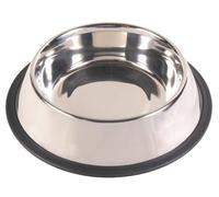 TRIXIE ÉCUELLE EN INOX AVEC ANNEAU EN CAOUTCHOUC D=20CM 24854,