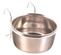 TRIXIE Ecuelle inox avec support - 300ml - O9cm - Pour perroquet et perruche Gris G