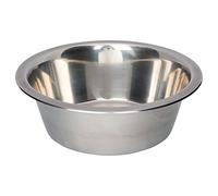 TRIXIE - Ecuelle ronde inox 0,900 Litre pour chien, Intérieur, Moderne, Argent, Antidérapante, Manuel, Facile à nettoyer