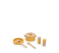 Trixie - Ensemble d'accessoires de Cuisine en Bois FSC avec poêle et Casserole pour Enfants à partir de 2 Ans - Mr. Lion