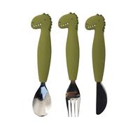 Trixie – Set de couverts en silicone Mr. Dino – 3 pièces
