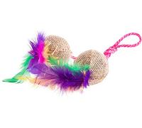 Trixie - filaballe jouet a plumes pour chat - Coloris Assortis