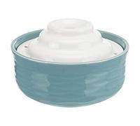 Fontaine à eau - TRIXIE - Vital Falls - Céramique - 1,5 L - ø 22 x 13 cm - Pétrole / Blanc