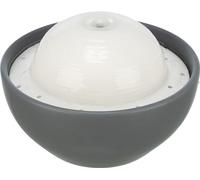 TRIXIE Fontaine à eau moderne Vital Dome pour chien - Gris/blanc | Distributeur d'eau moderne pour une eau riche en oxygène et de qualité - Pour l'hydratation quotidienne
